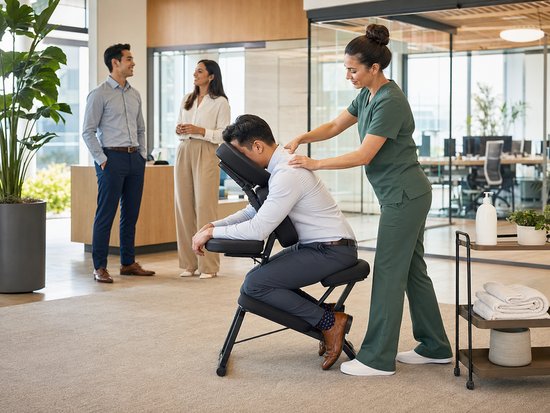On-Site Chair Massage in Orange County | Employee Wellness